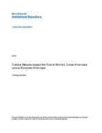 Cultural attitudes toward the role of women : Cuban Americans versus European Americans